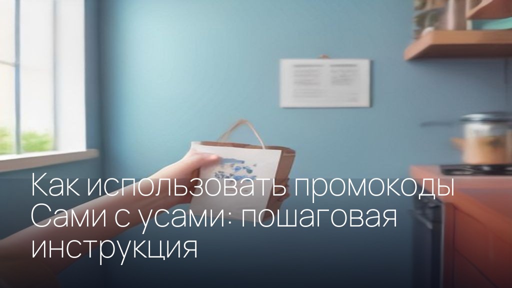 Как использовать промокоды Сами с усами: пошаговая инструкция