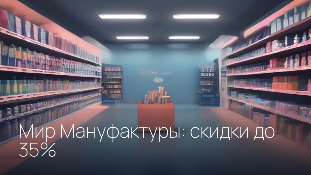 Мир Мануфактуры: скидки до 35%