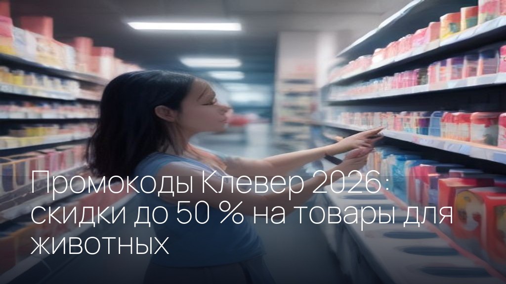 Промокоды Клевер 2026: скидки до 50 % на товары для животных