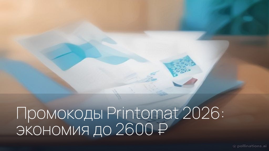 Промокоды Printomat 2026: экономия до 2600 ₽