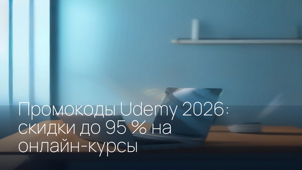Промокоды Udemy 2026: скидки до 95 % на онлайн‑курсы