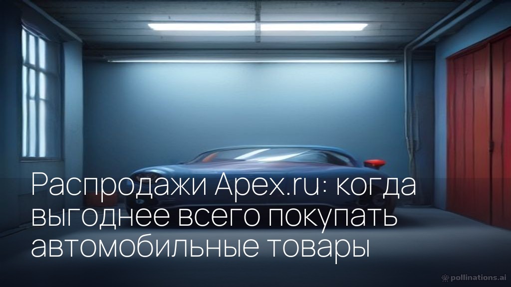 Распродажи Apex.ru: когда выгоднее всего покупать автомобильные товары
